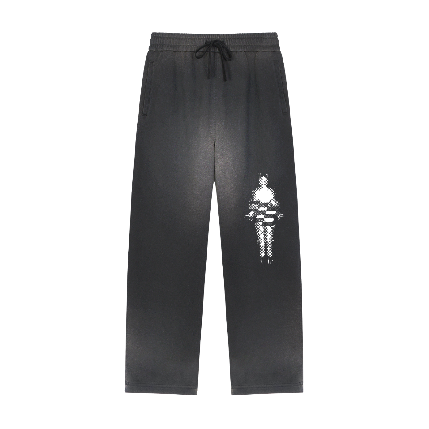 Sun Fade Raw Edge Straight-Leg Sweatpants