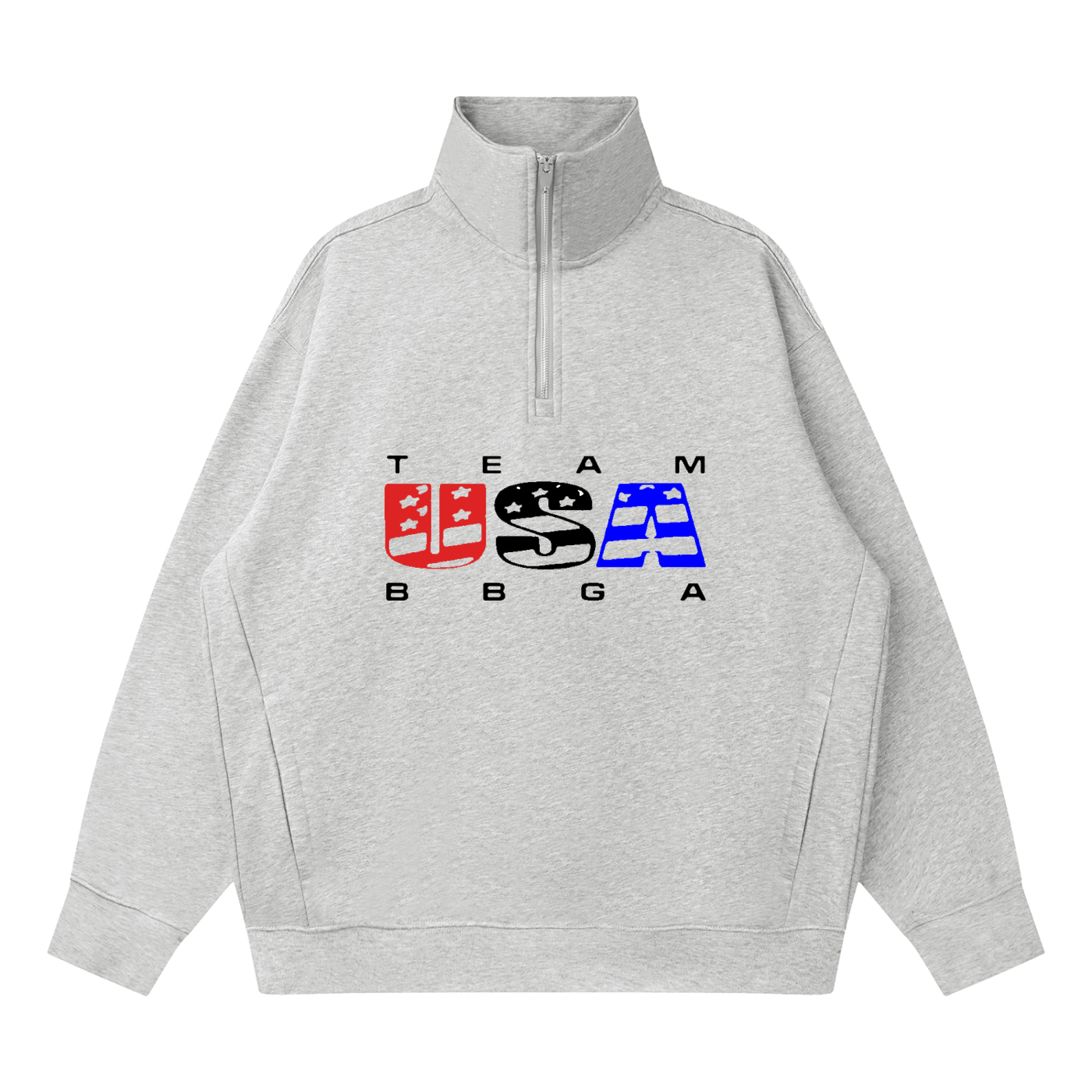 Quarter-Zip Drop Shoulder Sweatshirt